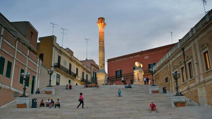 The Roman Columns and Virgil's Staircase in Brindisi